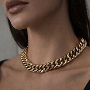 ALDO Chunky Chain Necklace | Two-Tone Gold/Silver | Adjustable 14–17”